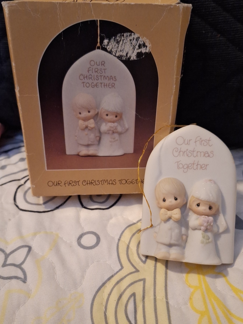 Precious Moments White Porcelain 'First Christmas Together' Couple Ornament